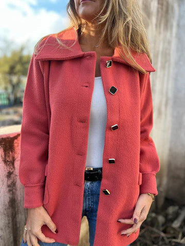Damen Fleece Jacke mit modernem Kragen EB