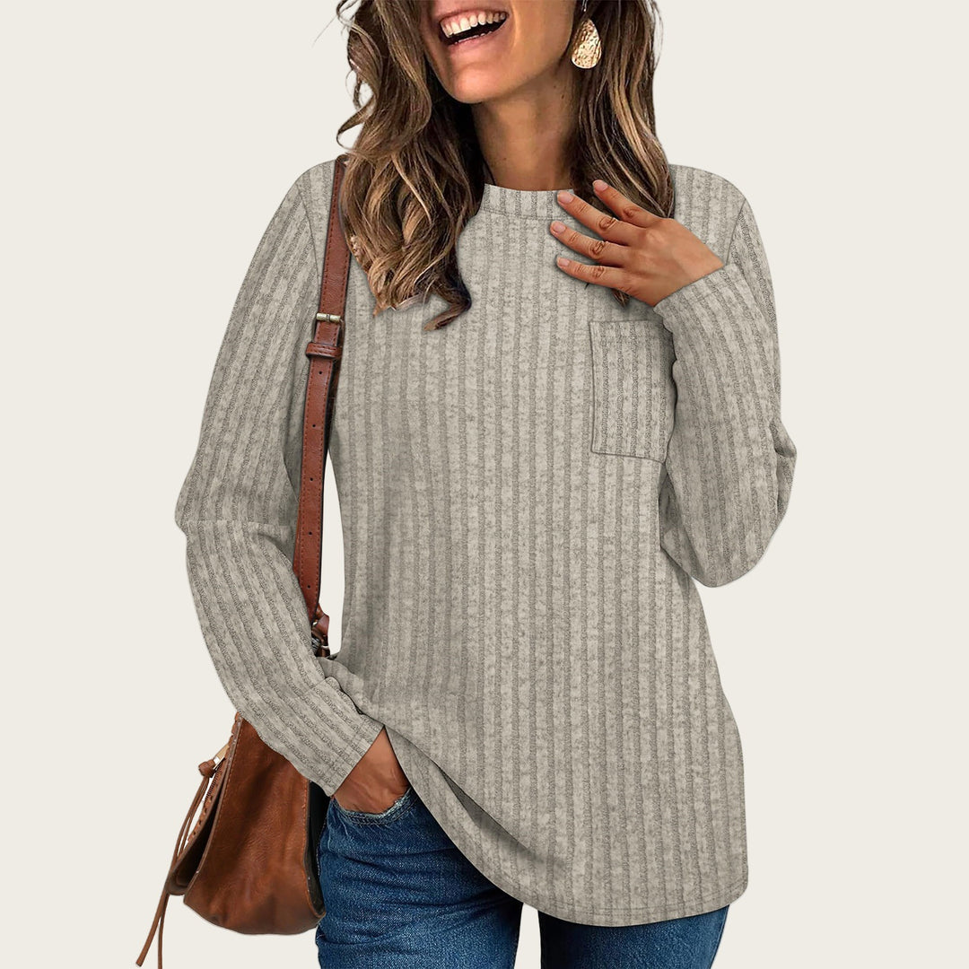 Damen lässiges Langarmshirt mit Streifen EB