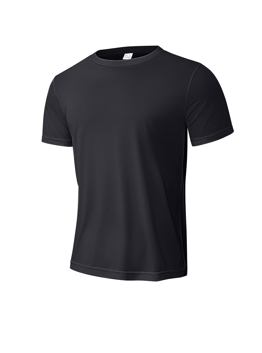 Herren nan meliertes Funktions-T-Shirt mit Rundhalsausschnitt, leichter Baumwollmischung und atmungsaktiver Struktur EB