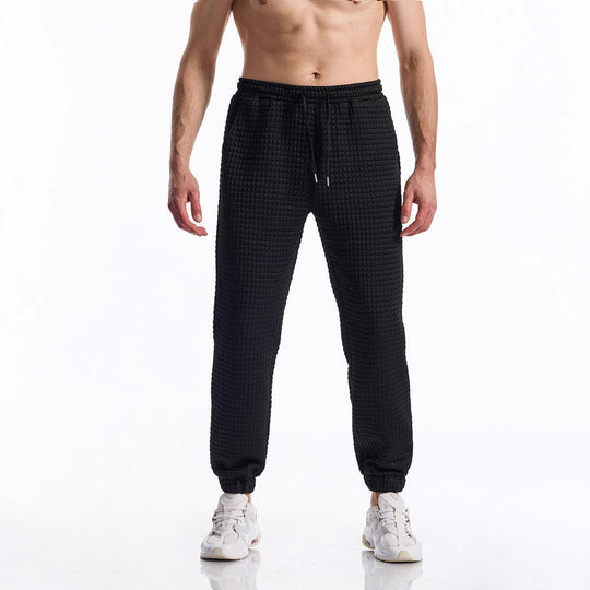 Herren bequeme Freizeithose mit strukturierter Oberfläche und elastischem Bund EB