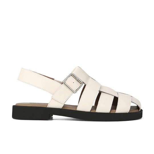 Damen komfortable Riemchen-Sandalen mit robustem Sohlenprofil und verstellbarem Schnallenverschluss EB
