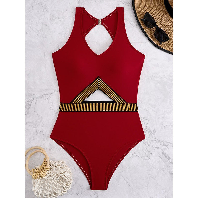 Damen Badeanzug mit Cut-Out Design und modischen Akzenten EB