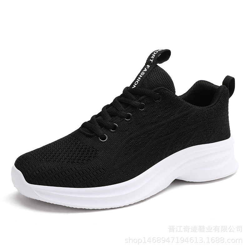 Damen Sportliche Knit-Sneaker mit atmungsaktiver Mesh-Oberfläche und rutschfester Sohle EB
