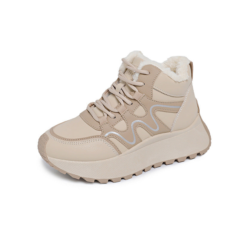 Damen High-Top Sneakers mit samtigem Innenfutter und rutschfester Sohle EB