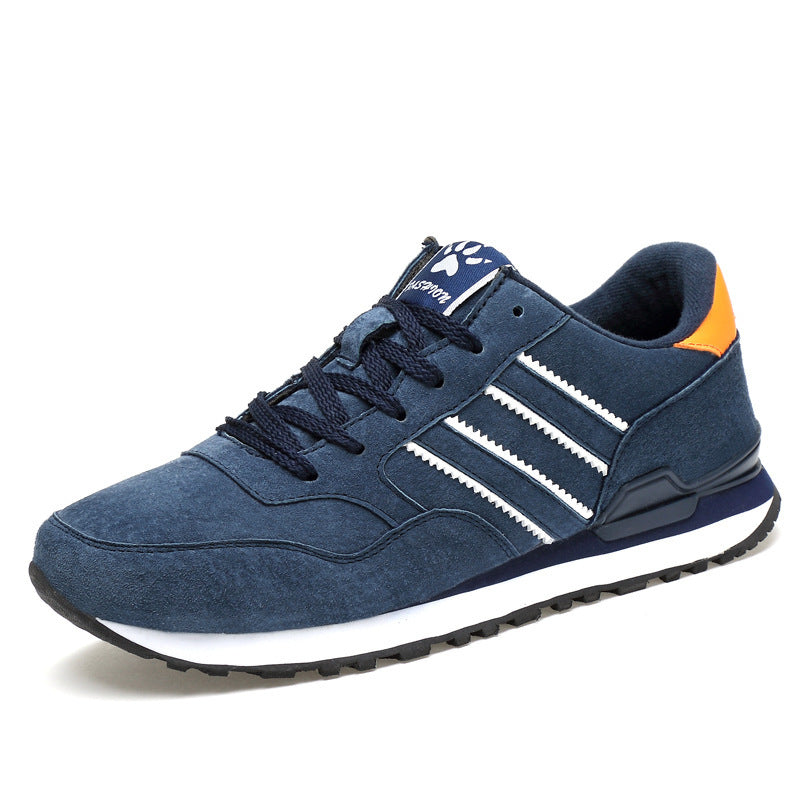 Herren retro Sneaker mit Wildlederoptik, gepolsterter Fersenpartie und rutschfester Laufsohle EB
