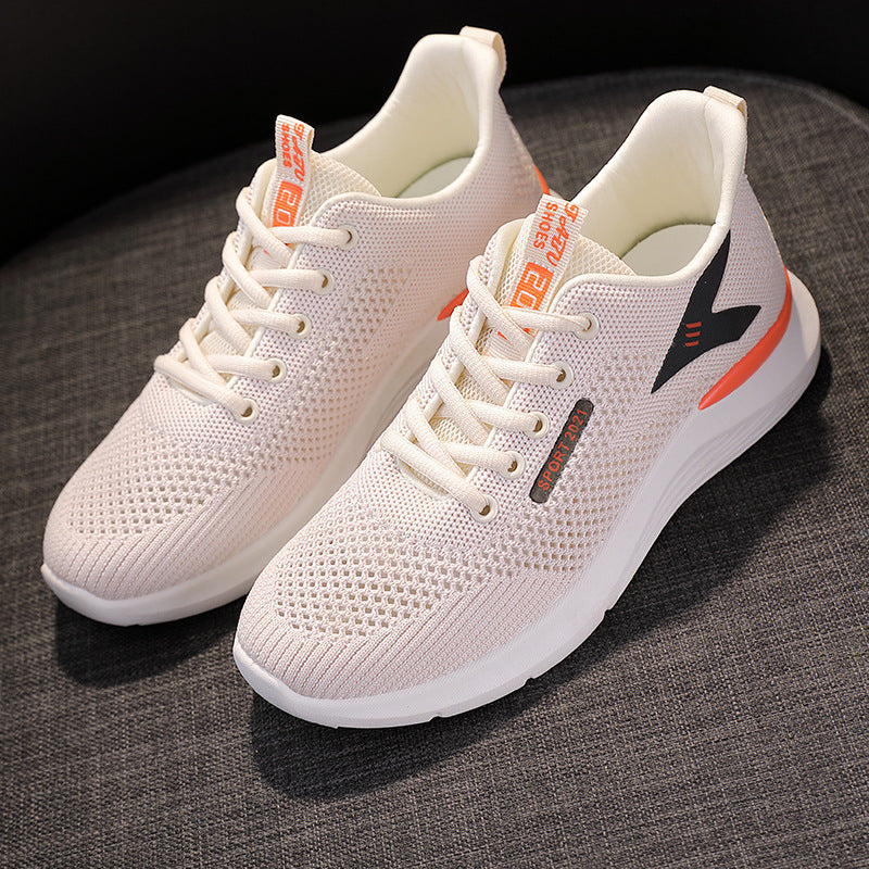 Damen Sportliche Sneakers mit atmungsaktivem Netzdesign und dämpfender Laufsohle EB