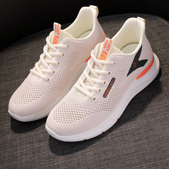 Damen Sportliche Sneakers mit atmungsaktivem Netzdesign und dämpfender Laufsohle EB