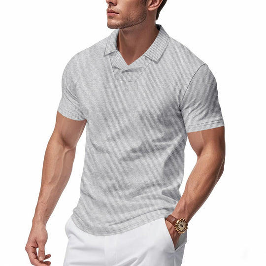 Herren Kurzarm Poloshirt mit strukturiertem Design EB