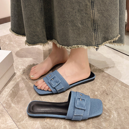 Damen Modische Riemensandalen mit Schnallenverschluss EB
