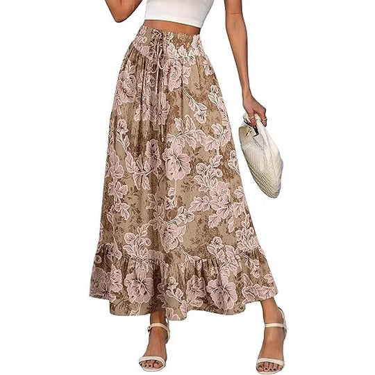 Damen Jumpsuit mit floralem Druck und elastischer Taillierung EB