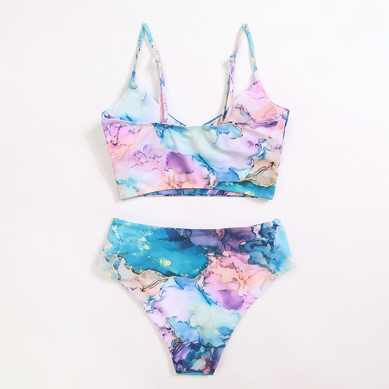 Damen Bikini-Set mit elegantem Wellenmuster EB