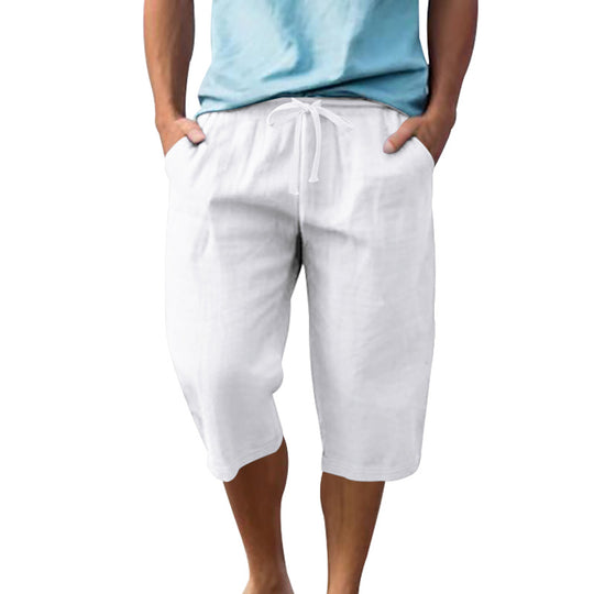 Herren leichte Freizeithose mit elastischem Bund und praktischen Taschen EB