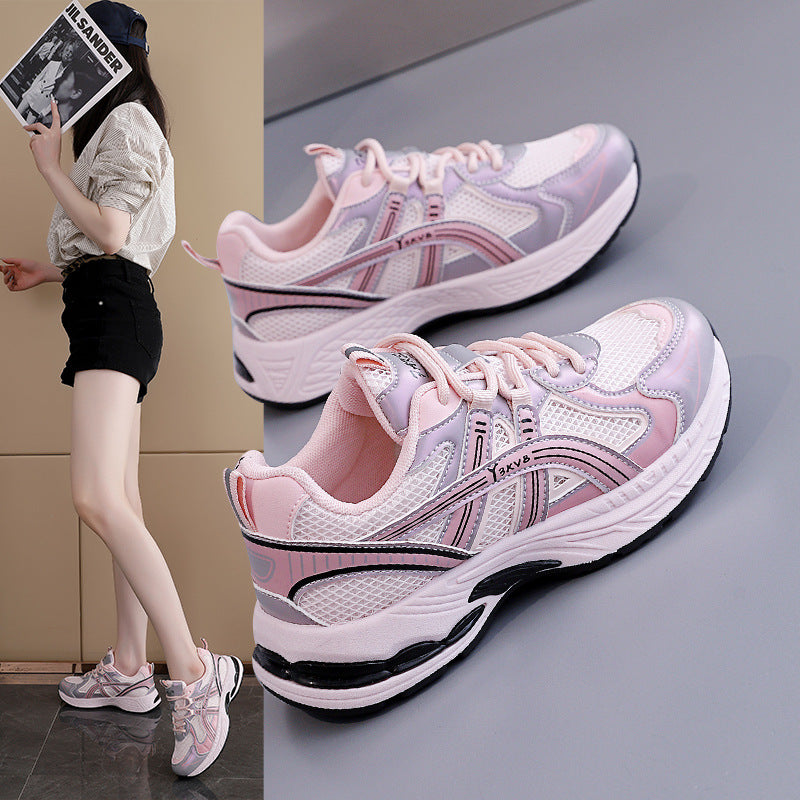 Damen Sportliche Sneakers mit dynamischer Mesh-Oberfläche und stoßdämpfender Sohle EB