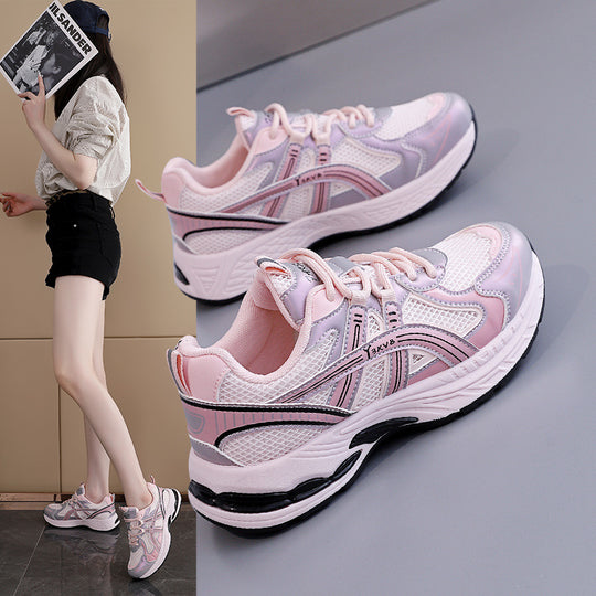Damen Sportliche Sneakers mit dynamischer Mesh-Oberfläche und stoßdämpfender Sohle EB