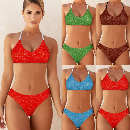 Damen Sportlicher Bikini mit verstellbaren Trägern und trendigem Design EB