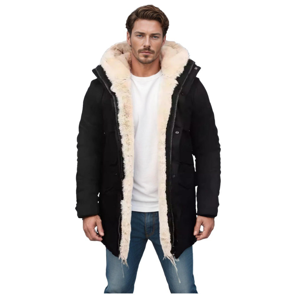 Damen praktische Parkajacke mit warmem Sherpa-Futter EB