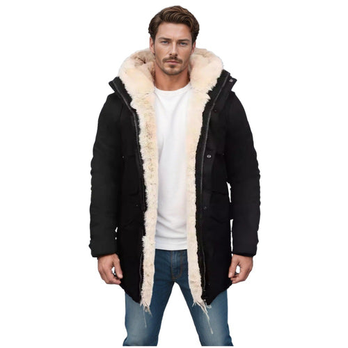 Damen praktische Parkajacke mit warmem Sherpa-Futter EB