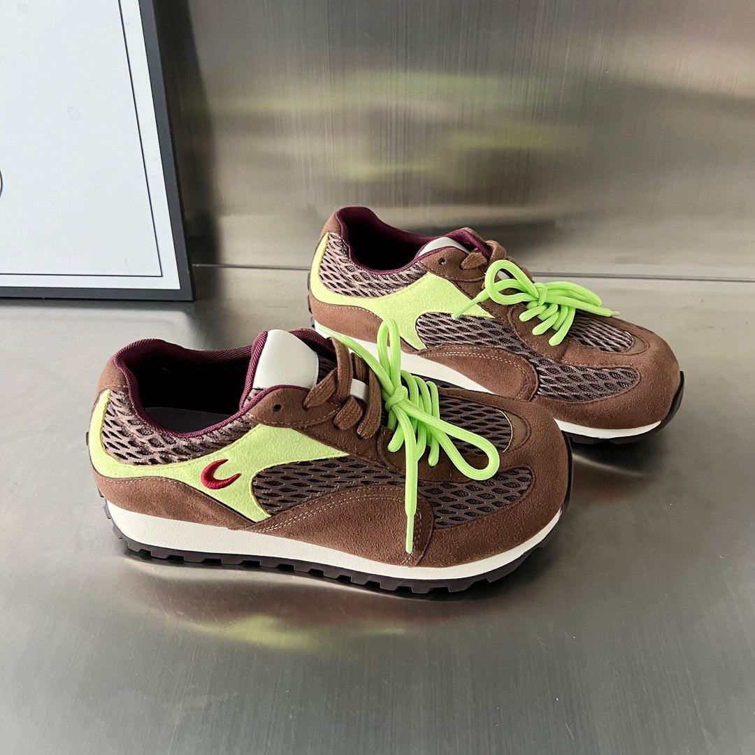 Damen Sportliche Schnürschuhe mit atmungsaktivem Mesh-Obermaterial und rutschfester Sohle EB