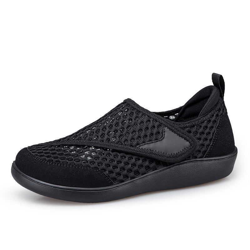Unisex nan atmungsaktiver Netz-Slipper mit verstellbarem Klettverschluss und viskoelastischem Fußbett EB