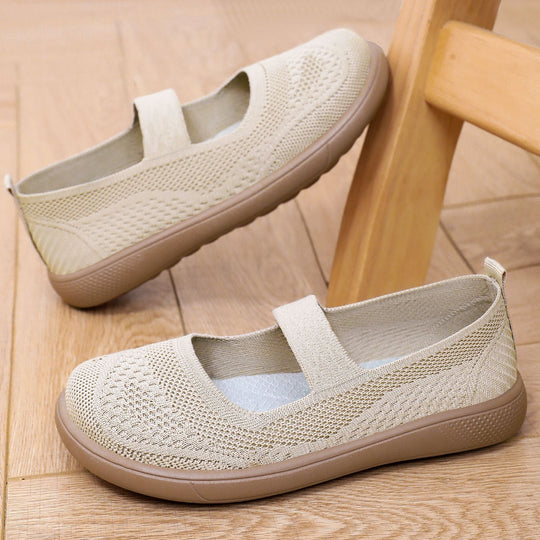 Damen Bequeme und elegante Ballerinas mit elastischem Riemen EB