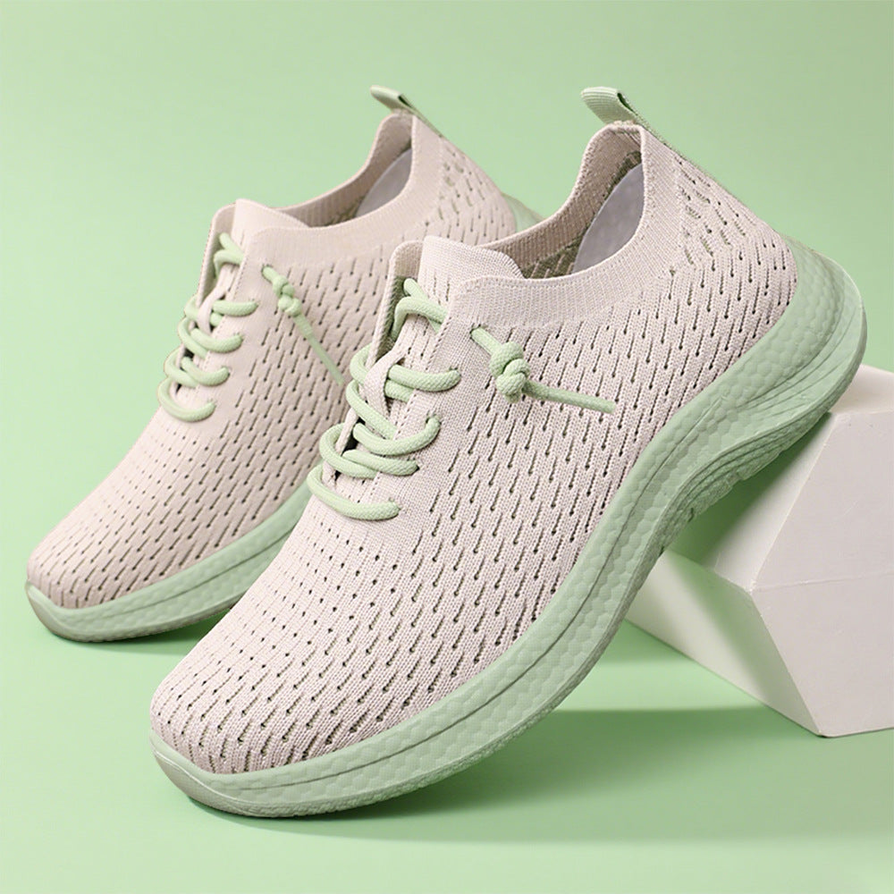 Damen Leichte und atmungsaktive Sneaker mit flexiblem Strickoberteil EB
