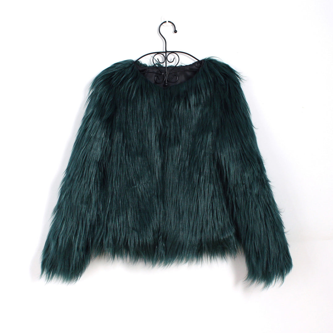 Damen Kuschelige und stylische Kunstfelljacke EB