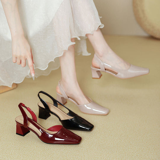 Damen Slingback-Pumps mit modernem Design und bequemem Blockabsatz EB