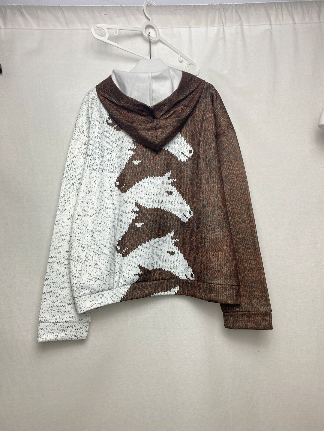 Damen Gemütlicher Hoodie mit Pferdemotiv EB