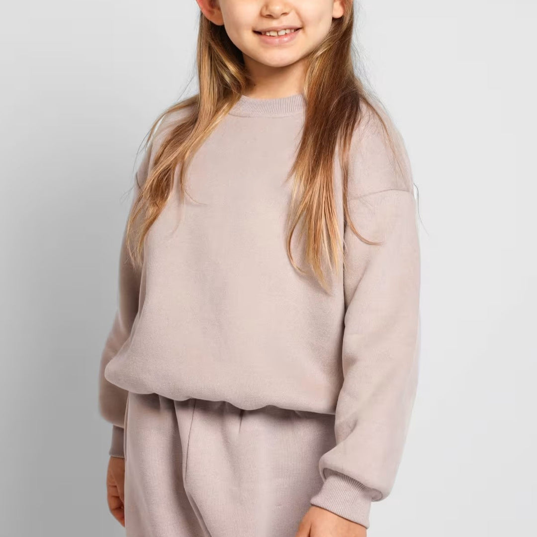 Damen bequemer Sweatshirt mit überschnittenen Schultern und hohem Kragen EB