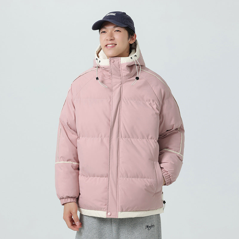 Herren modische Kapuzenjacke mit hochwertiger Füllung und funktionalen Taschen EB