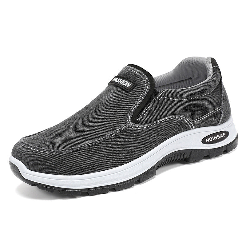 Damen Bequeme Slip-On Sneakers mit elastischem Obermaterial und rutschfester Sohle EB
