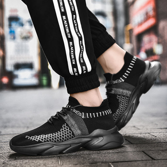 Damen High-Top Sportsneaker mit elastischem Strickdesign EB
