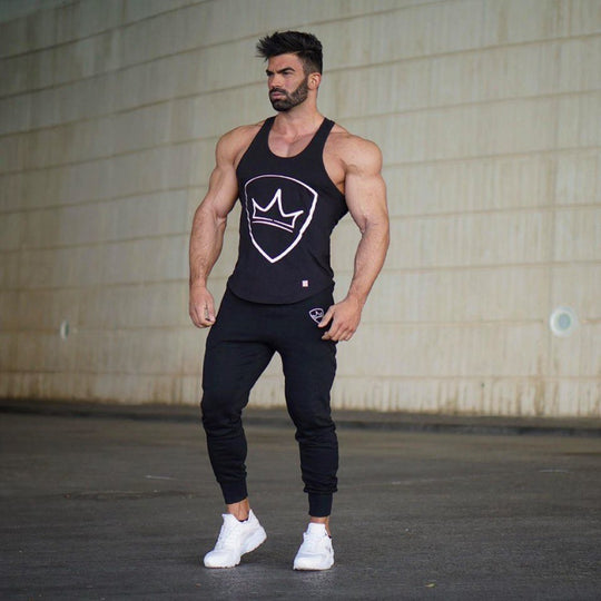 Herren Sweatpants mit schmalem Schnitt und elastischem Bund EB