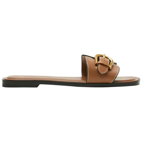 Damen modische Zehentrenner-Sandalen mit luxuriösem Schnallenakzent und bequemem Fußbett EB