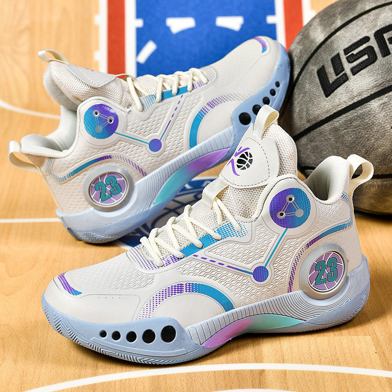Damen Sportliche Basketball-Schuhe mit atmungsaktiver Mesh-Oberfläche und stabiler Dämpfung EB