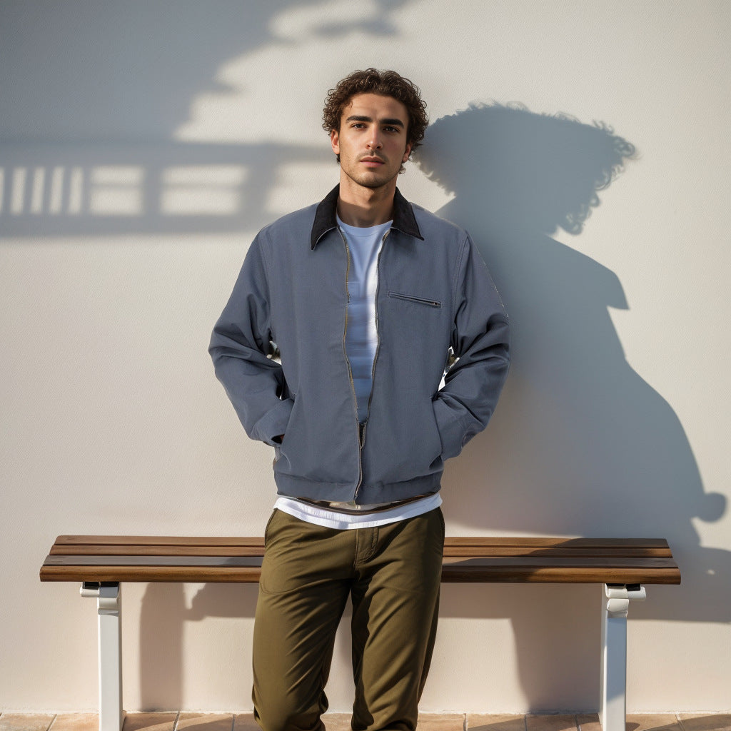 Herren elegante Arbeitsjacke mit praktischen Reißverschlusstaschen EB