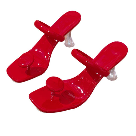 Damen Elegante und raffinierte Mules mit durchsichtigen Akzenten EB