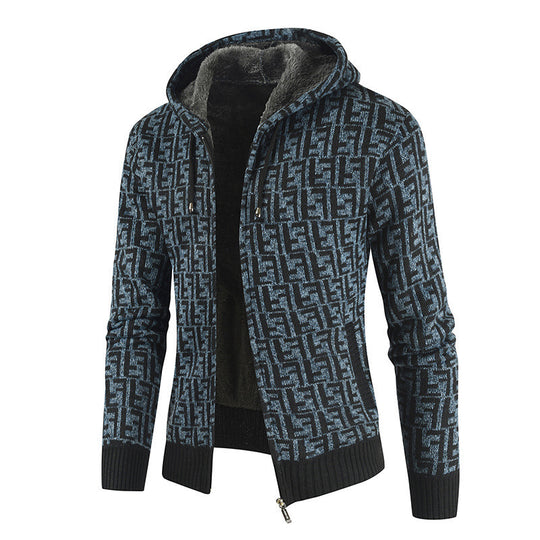 Herren Warm gefütterte Kapuzenjacke EB