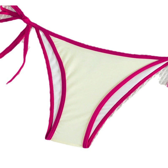 Damen Triangel-Bikini mit verspielten Schnürdetails EB