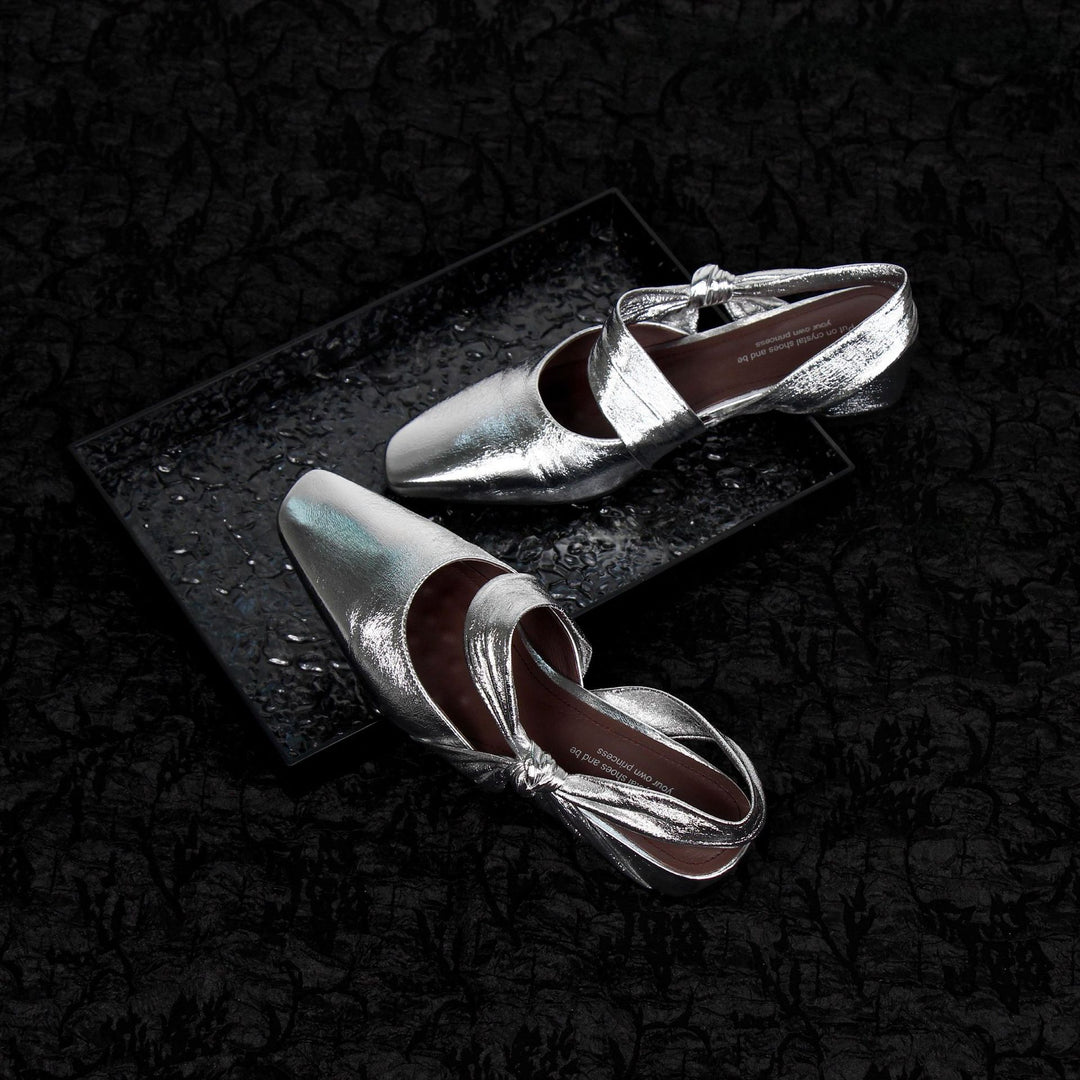 Damen Slingback-Pumps mit elegantem Knöchelriemen und modischem Glanz EB