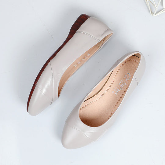 Damen Bequeme Ballerinas mit modischer Querstitching-Detail EB