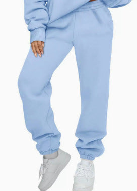 Damen nan locker sitzende Jogginghose mit hohem Komfortbund, verstellbarem Kordelzug und tiefen Seitentaschen EB