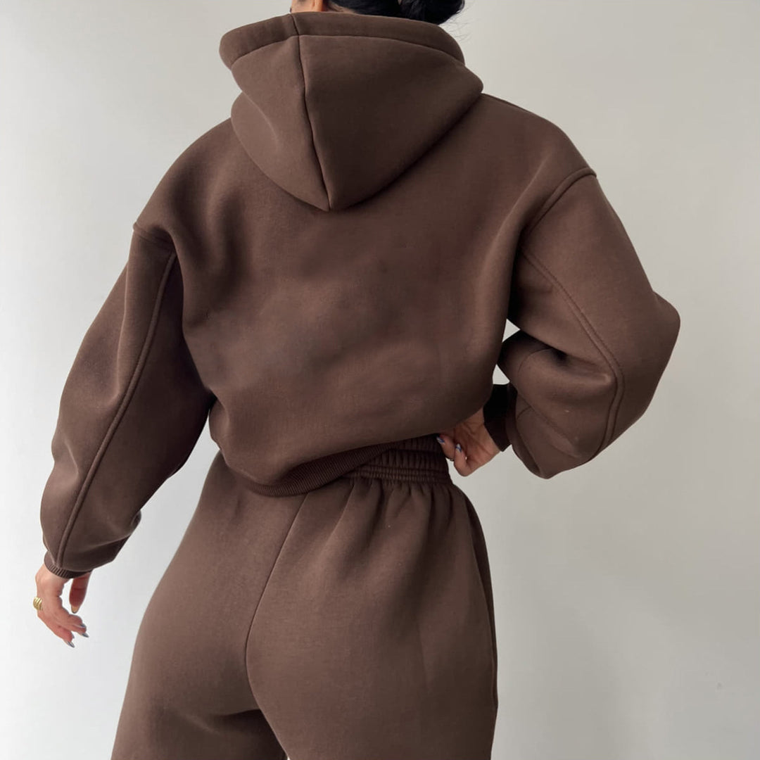 Damen modisches und lässiges Hoodie-Set mit weitem Schnitt EB