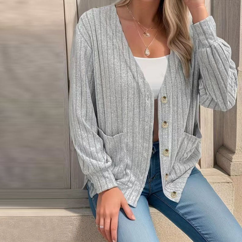 EB | Strickjacke Polyester Komfortabel, Leicht, Taschen