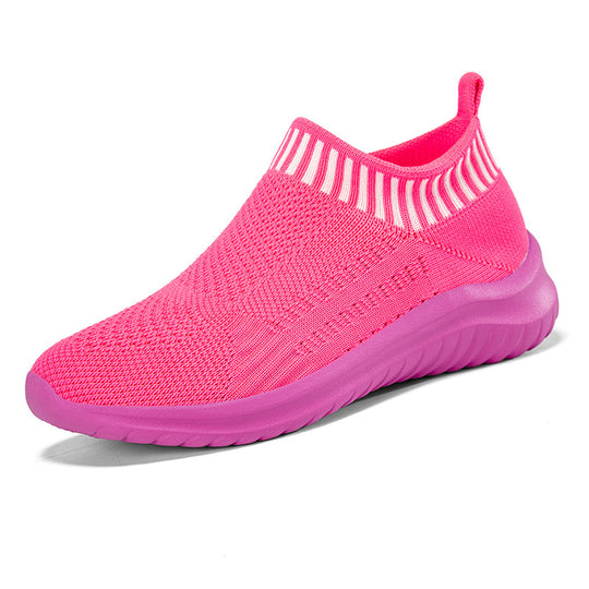 Damen Sportliche Slip-On Sneakers mit atmungsaktivem Strickoberteil EB 1774575816