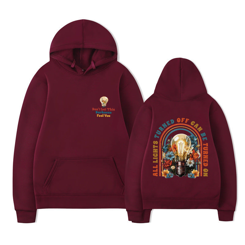 Damen Kapuzenpullover mit buntem Motiv und entspannter Passform EB