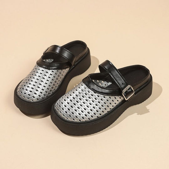 Damen Atmungsaktive Clogs mit verstellbarem Riemen EB