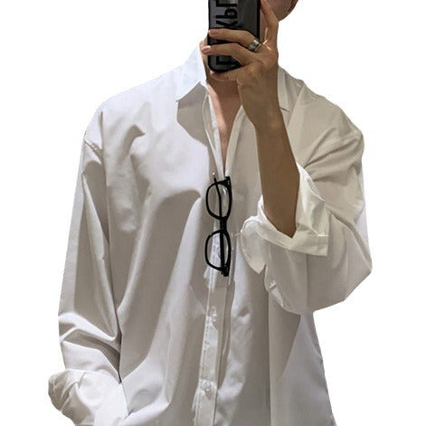 Herren Oversize-Hemd aus atmungsaktiver Baumwolle mit lässigem Schnitt EB
