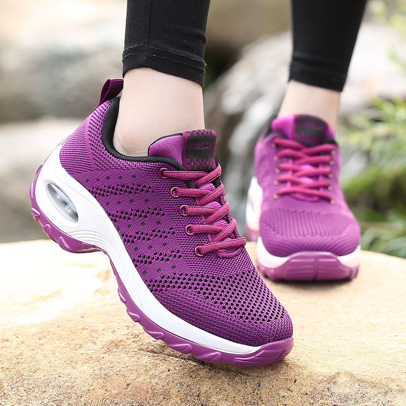 Damen Atmungsaktive Leichtgewicht Sneakers mit stoßdämpfender Sohle EB