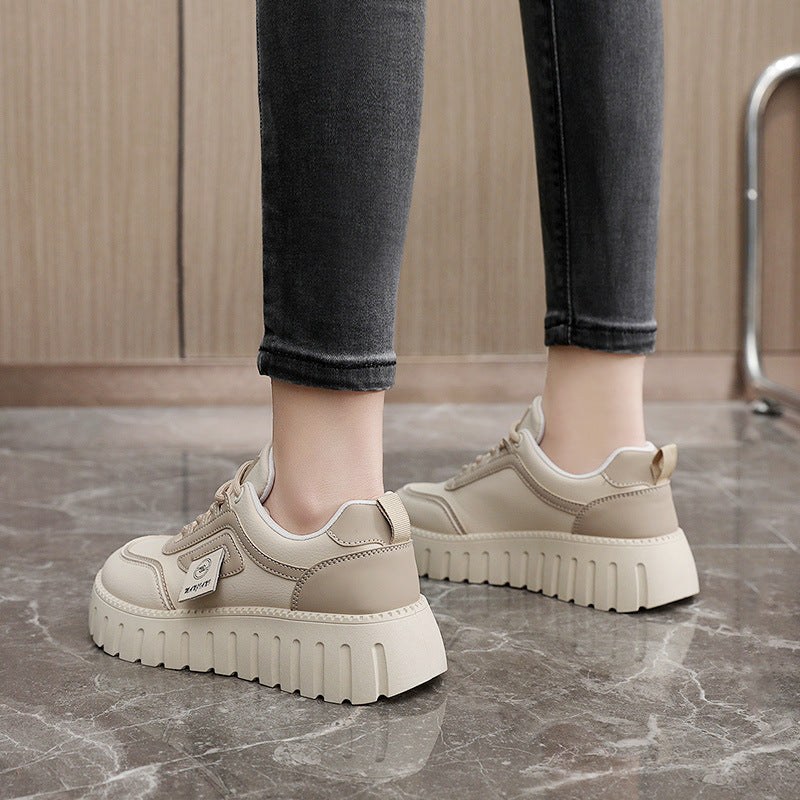 Damen modische Chunky Sneakers mit gepolstertem Futter und rutschfester Laufsohle EB